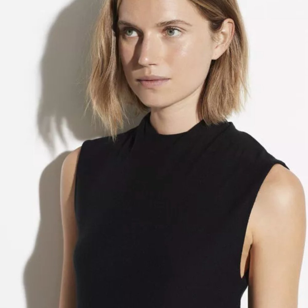 NWT Vince Draped Shell in black - XS